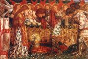 Dante Gabriel Rossetti Sir Bors and Sir Percival were Fed with the Sanct Grael oil on canvas